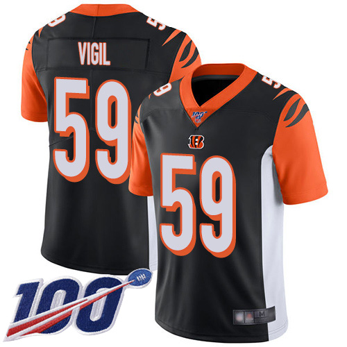 Cincinnati Bengals Limited Black Men Nick Vigil Home Jersey NFL Footballl #59 100th Season Vapor Untouchable->cincinnati bengals->NFL Jersey